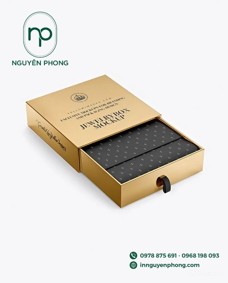 In hộp metalize đựng đá quý